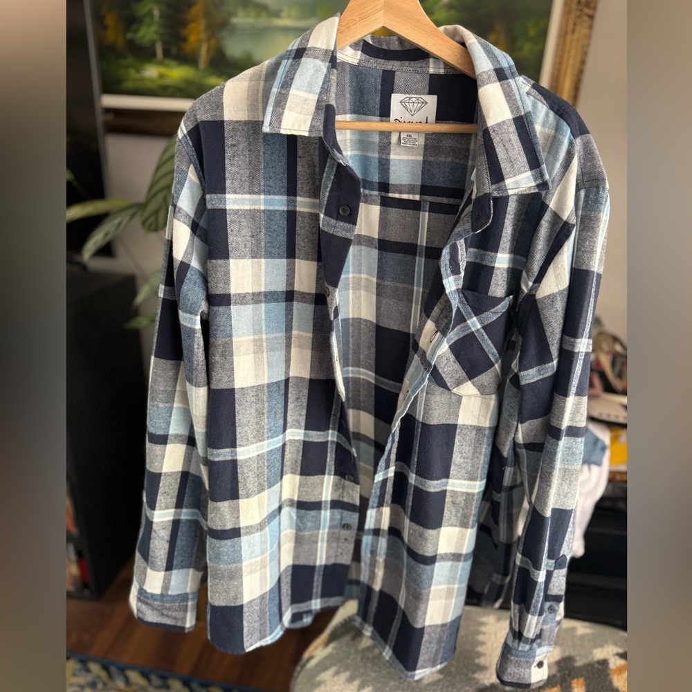 Diamond Supply Co. Men’s Plaid Flannel Shirt – XXL